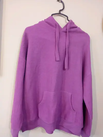 Polerón morado con capucha unisex - miniatura 1