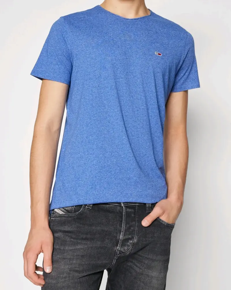 Polera Tommy Jeans Jaspe Hombre Azul M, Original - 2