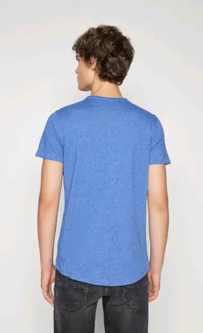 Polera Tommy Jeans Jaspe Hombre Azul M, Original - miniatura 3