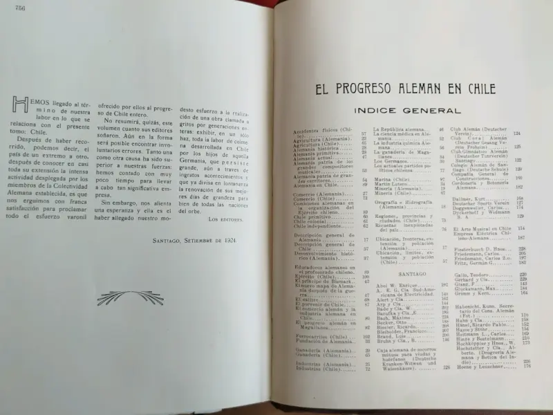 Libro antiguo 'El Progreso Alemán en Chile' 1924 - 6