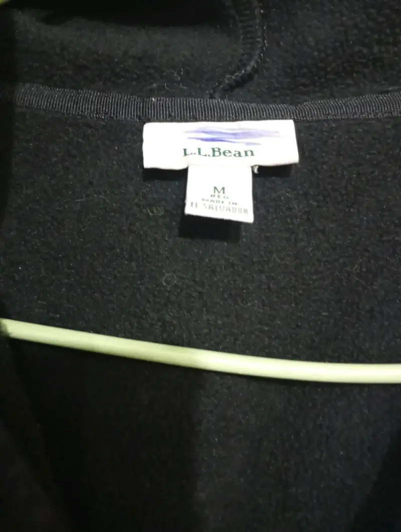 Chaqueta polar con capucha L.L. Bean negra - 2