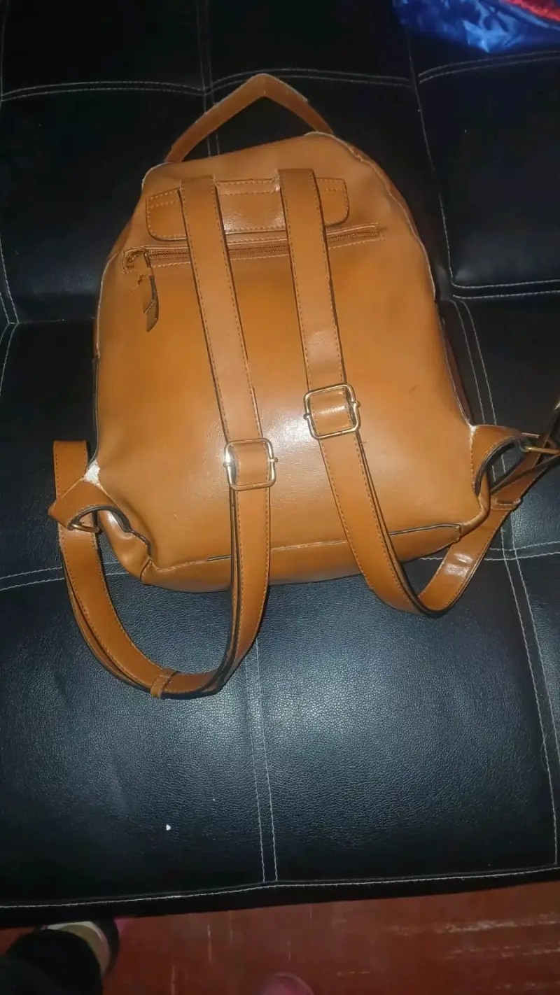 Mochila de cuero marrón Secret - 2