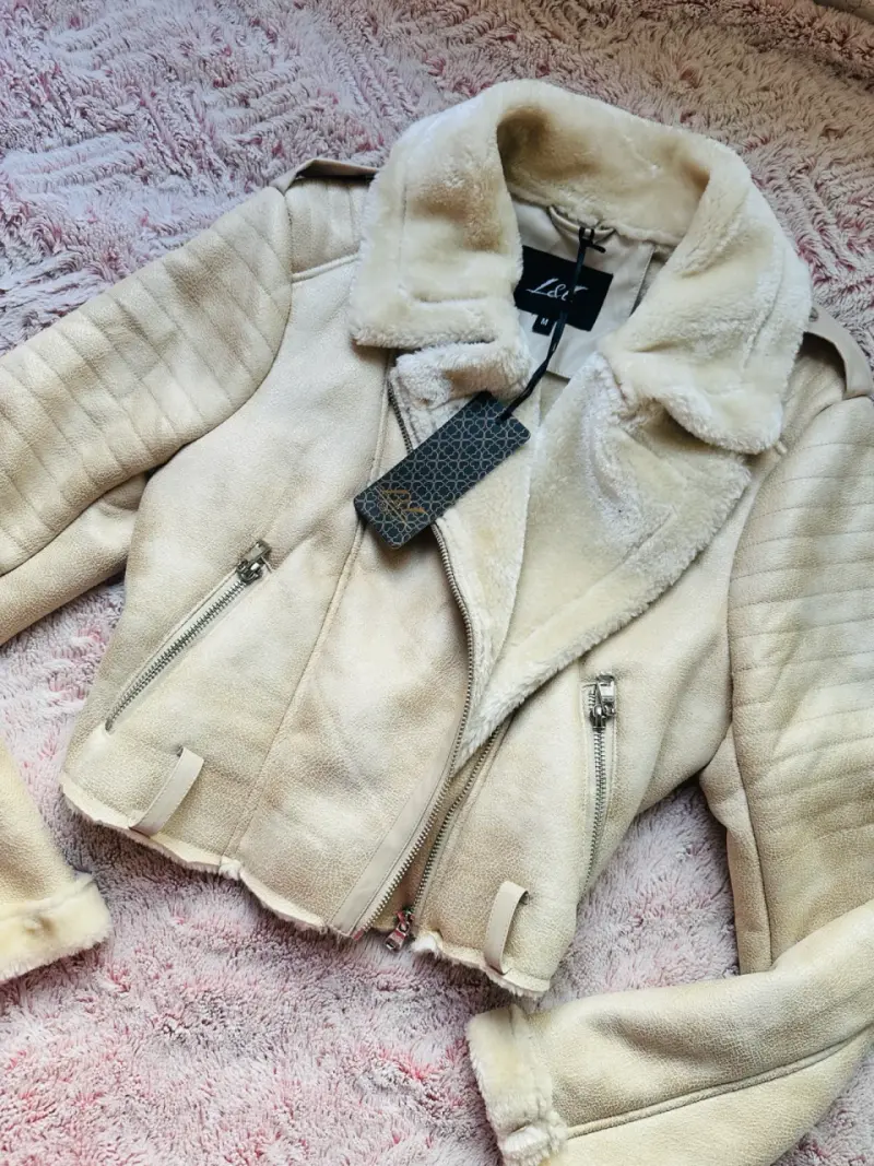 Chaqueta aviadora beige - 1
