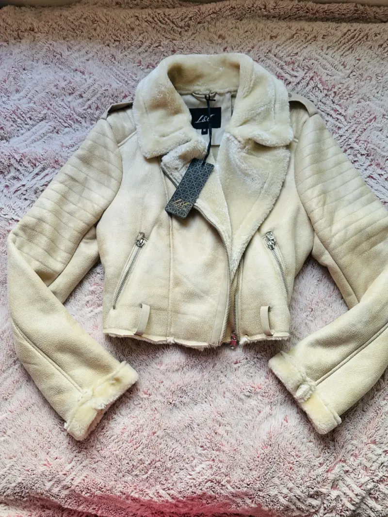 Chaqueta aviadora beige - 2