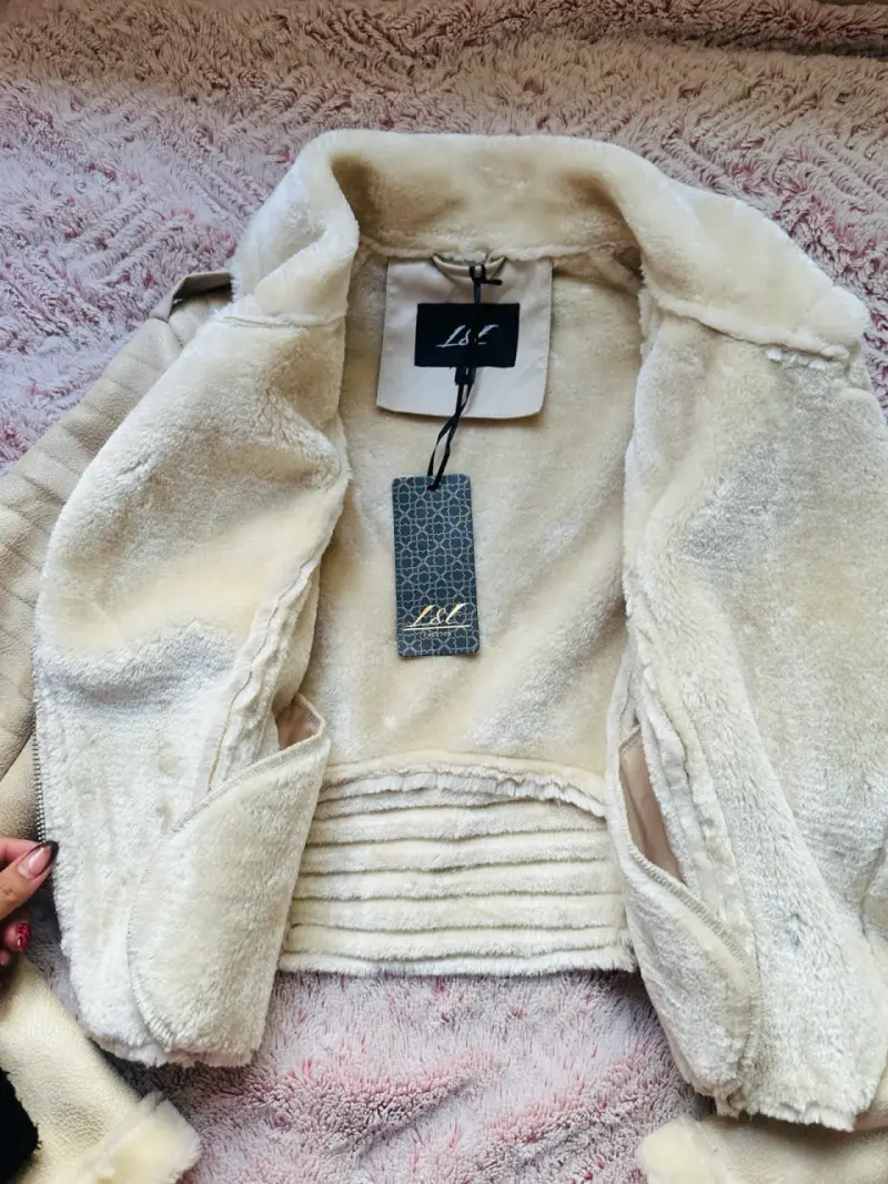 Chaqueta aviadora beige - 3