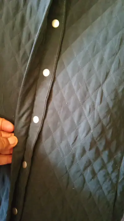 Chaqueta acolchada azul para mujer - miniatura 3