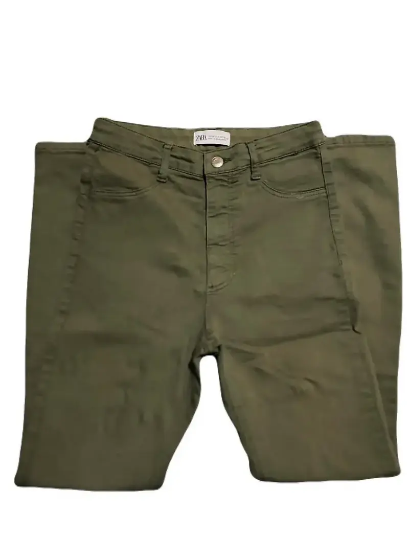 Pantalones verde Zara mujer