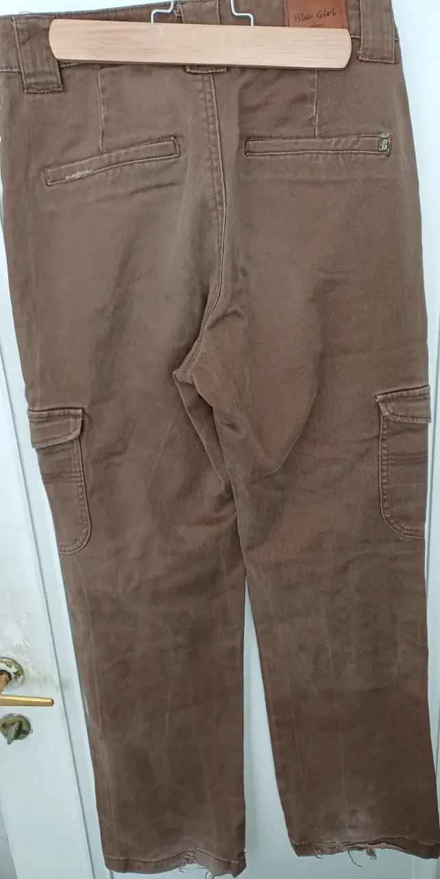 Pantalones cargo marrones Blu Girl - 1