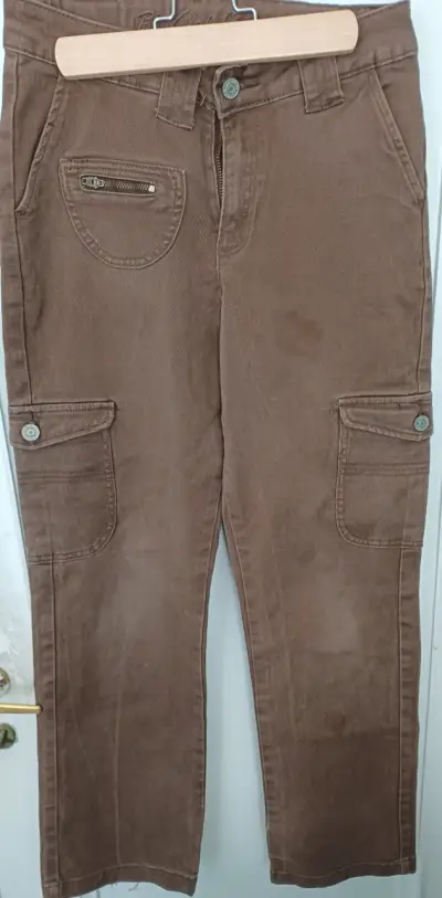 Pantalones cargo marrones Blu Girl - miniatura 2