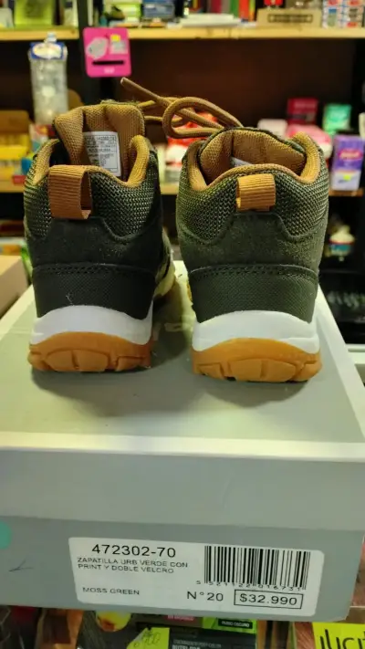 Botines infantiles Opaline verde y café - miniatura 3