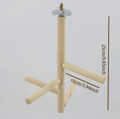 Percha espiral de madera para jaula de aves - miniatura 3