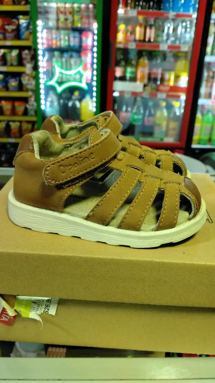 Sandalias de cuero para niños color marrón - 2