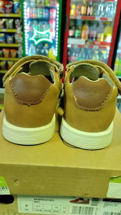 Sandalias de cuero para niños color marrón - miniatura 3