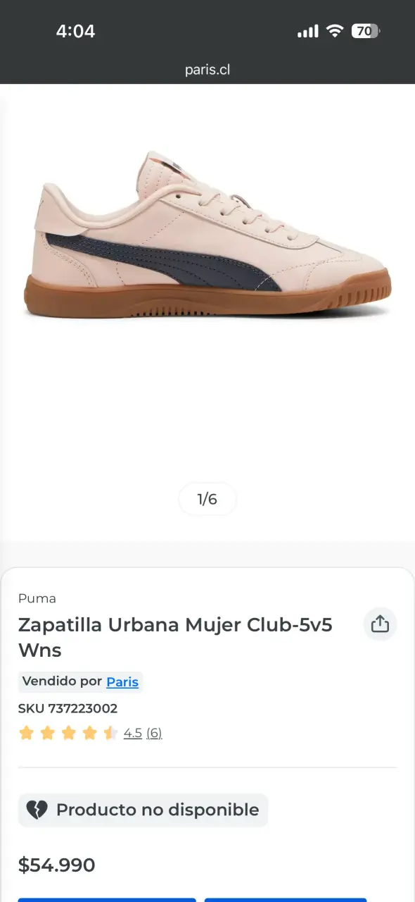 Zapatilla Puma Urbana Mujer Club-5v5 Wns - 6