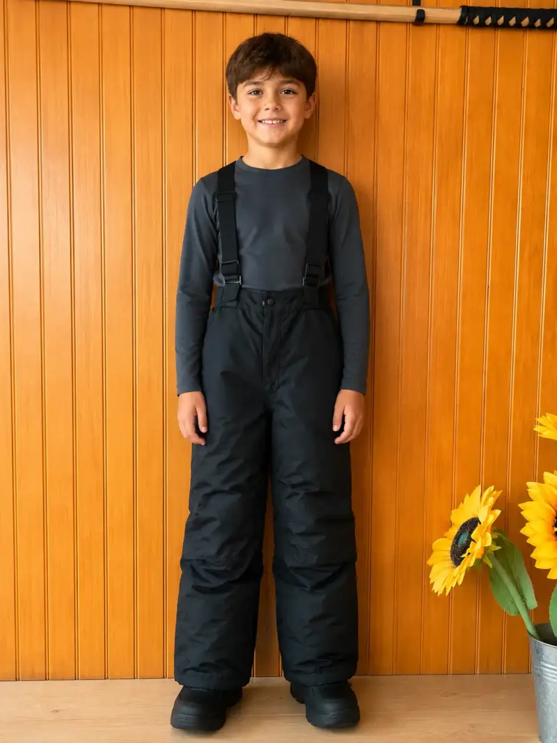 Pantalones de nieve para niño negros - 1