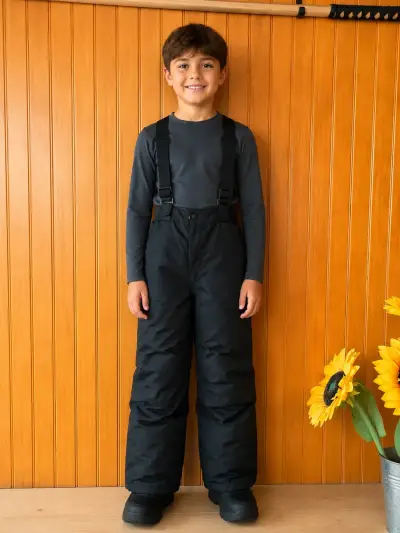Pantalones de nieve para niño negros - miniatura 1