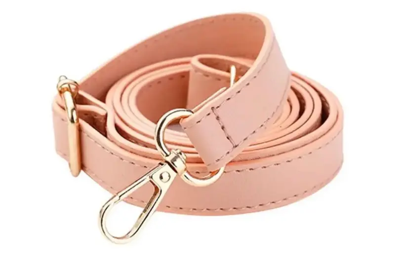 Correa de cuero rosa para bolso