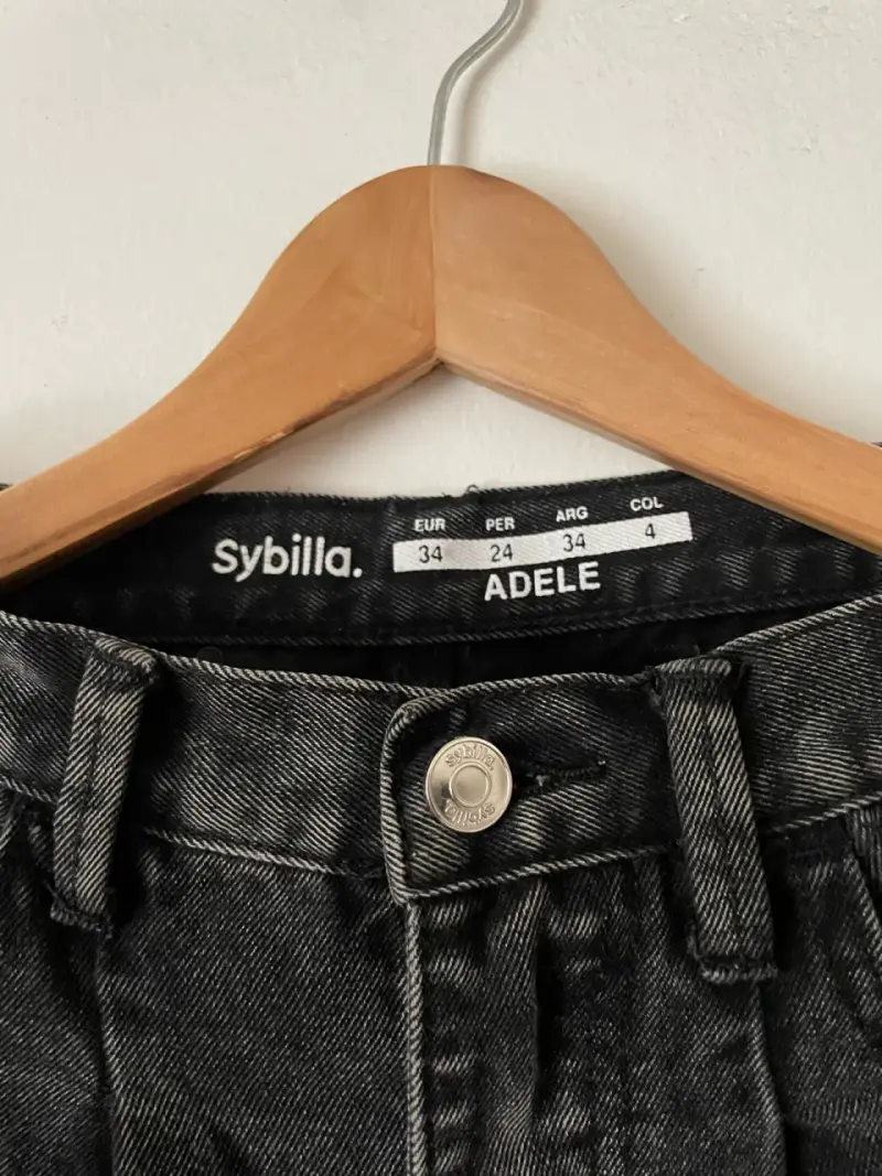 Jeans negros Sybilla tiro alto - 3