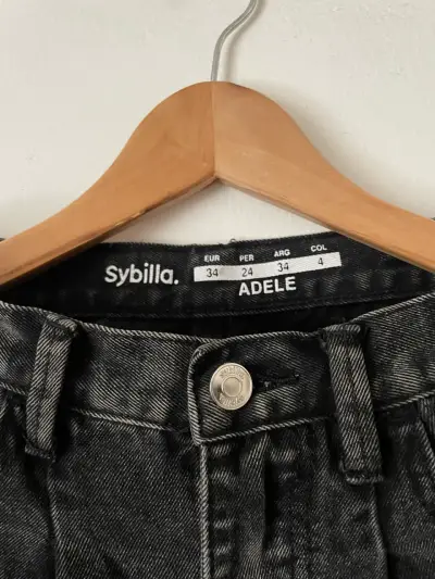 Jeans negros Sybilla tiro alto - miniatura 3