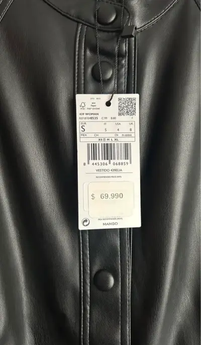 Vestido MANGO cuerina - miniatura 2