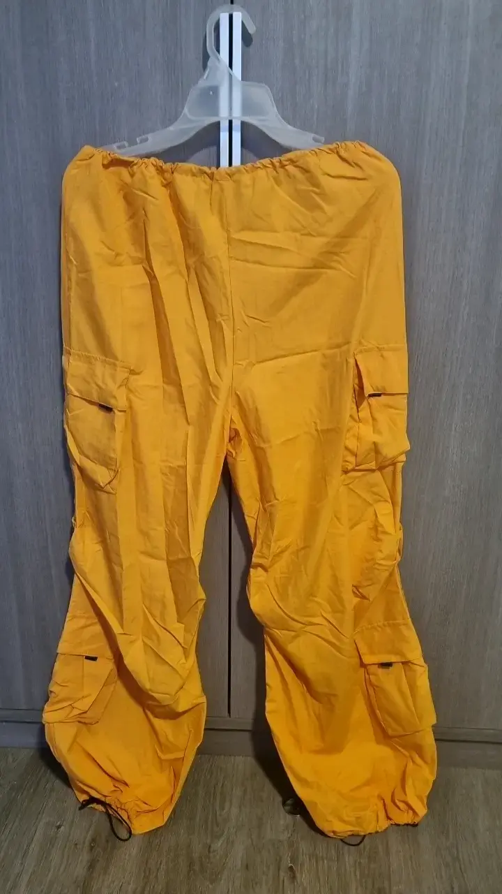 Pantalones cargo naranjo - 2