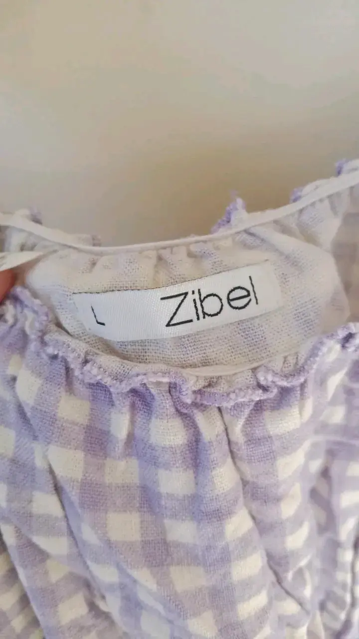 Blusa sin mangas a cuadros lila - 2