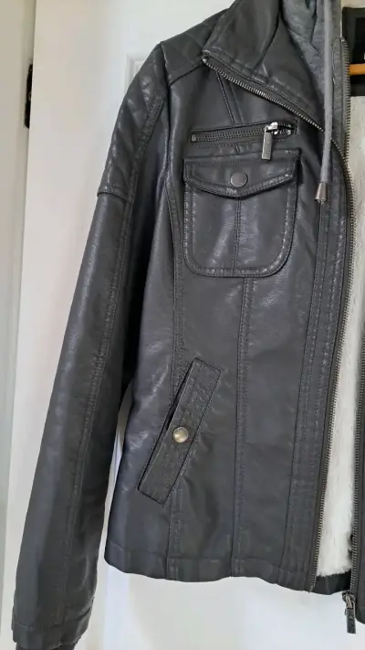 Chaqueta de cuero sintético Rolly Go gris - miniatura 2