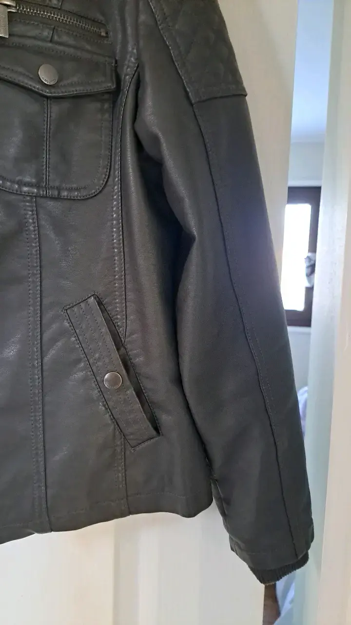 Chaqueta de cuero sintético Rolly Go gris - 3