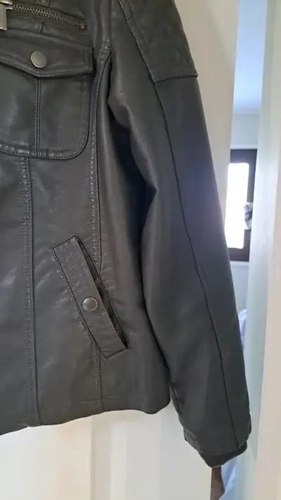 Chaqueta de cuero sintético Rolly Go gris - miniatura 3