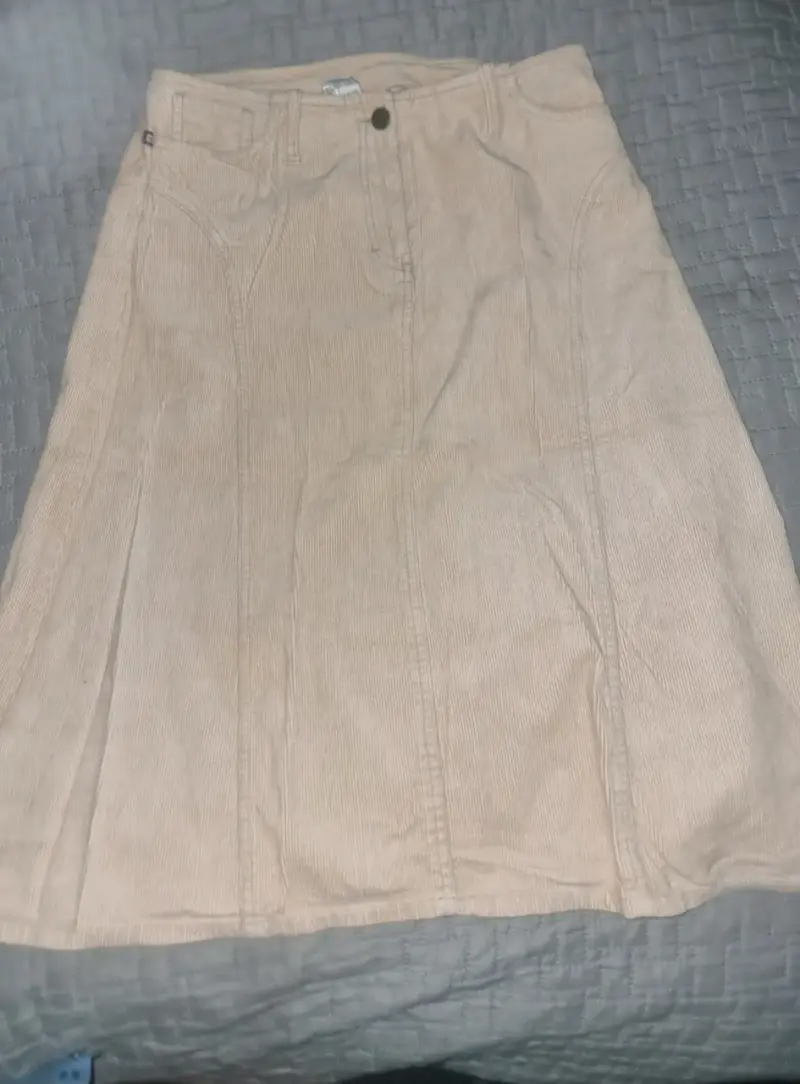 Falda blanco beige