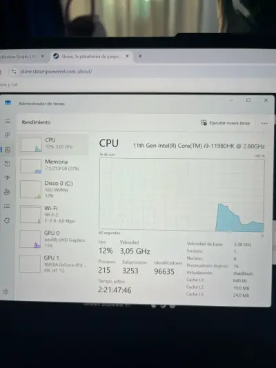 Lenovo legion 7 rtx 3080 16gb i9 32gb ram 512nvme - miniatura 4