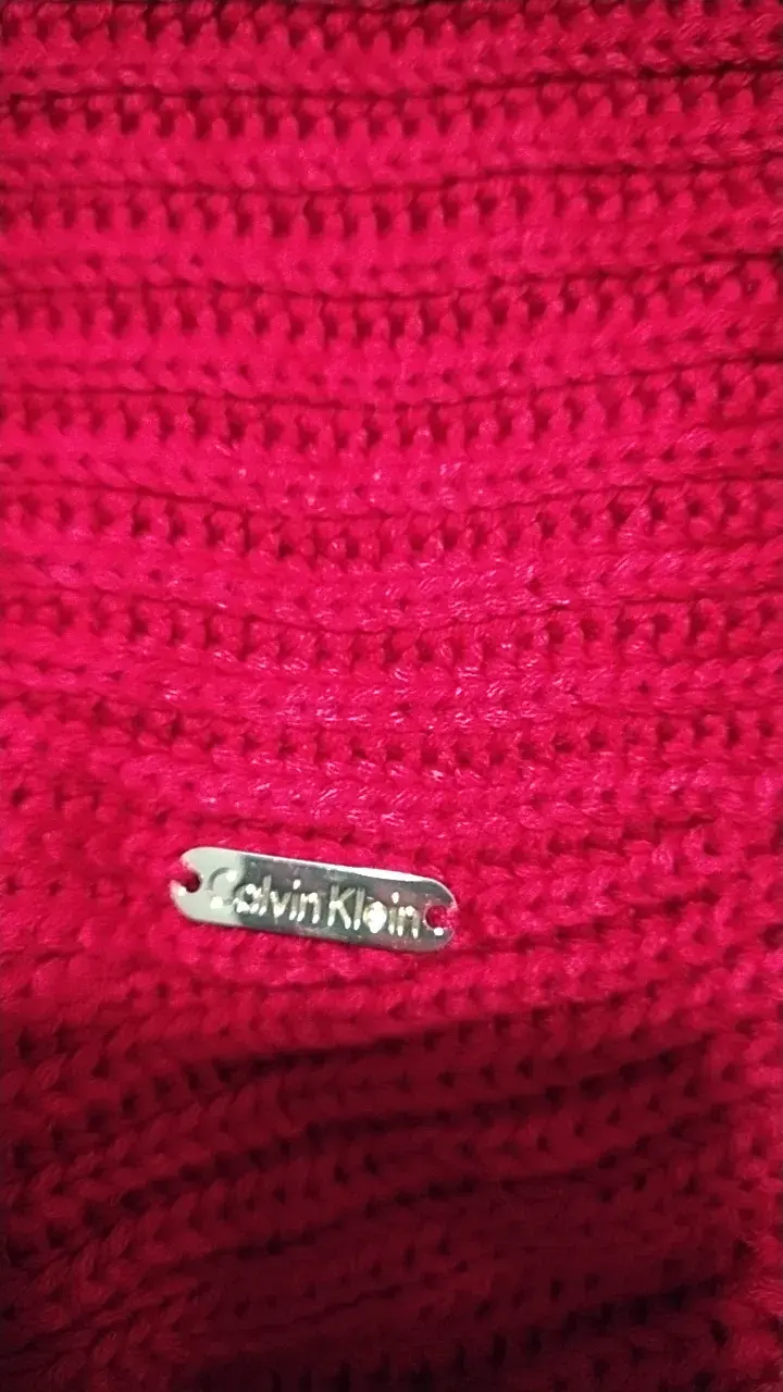 Suéter rojo de cuello alto para mujer - 3