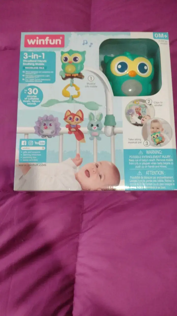 Móvil musical 3 en 1 Winfun para cuna