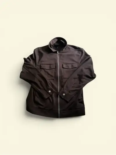 Chaqueta marrón con cierre frontal H y M - miniatura 1