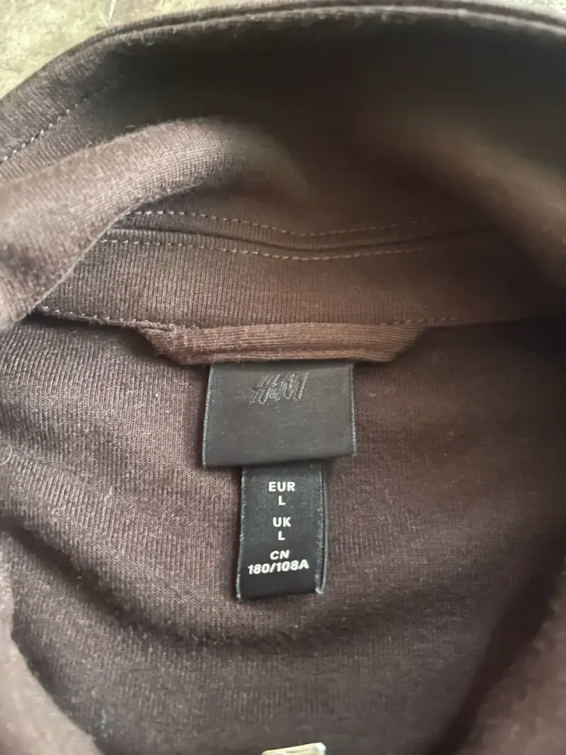 Chaqueta marrón con cierre frontal H y M - 3