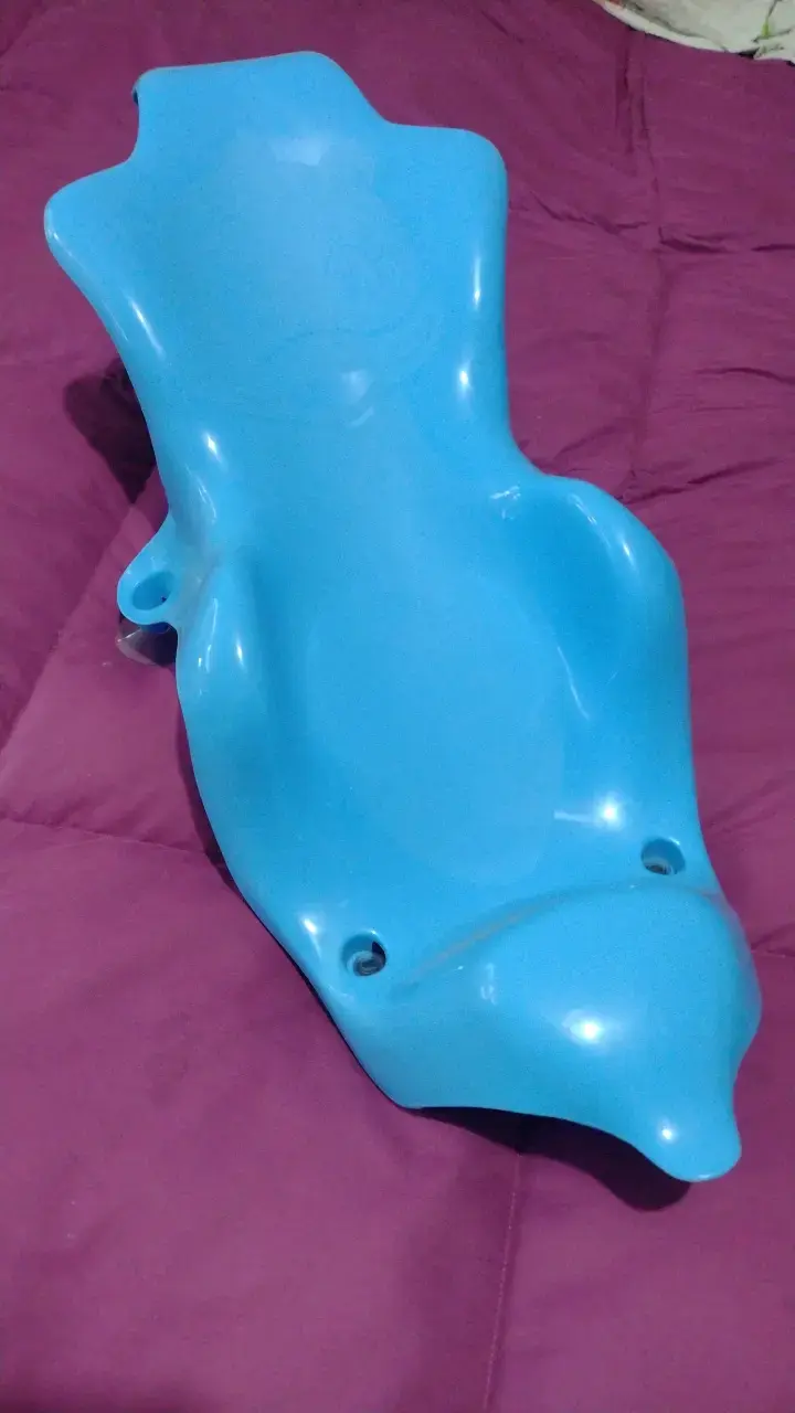 Soporte de baño para bebé azul