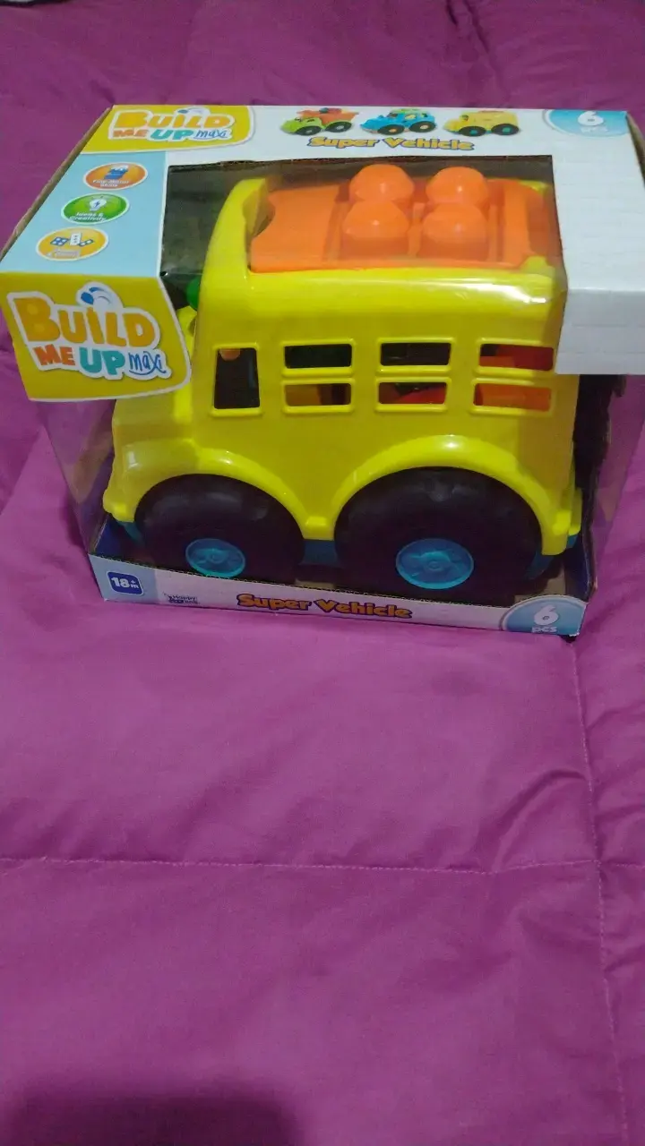 Camión de juguete Build Me Up amarillo