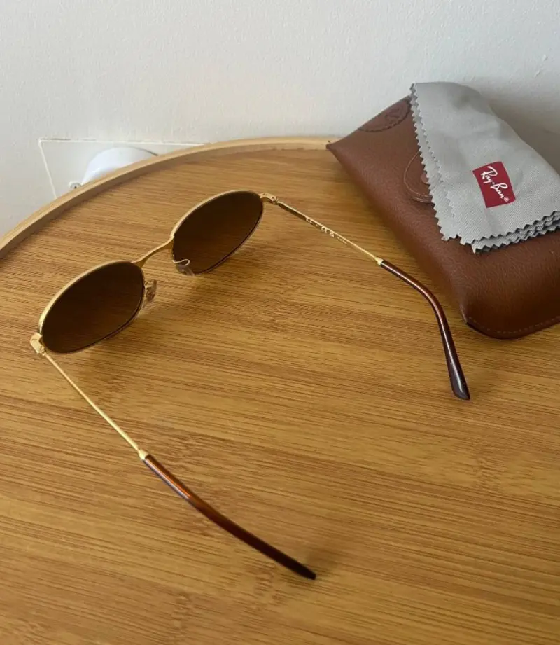 Gafas de sol Ray-Ban doradas polarizadas - 4