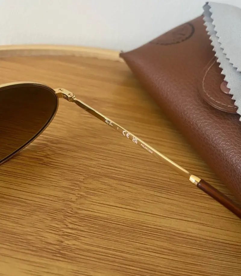 Gafas de sol Ray-Ban doradas polarizadas - 5
