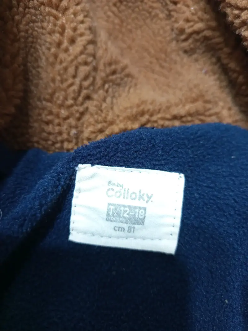 Chaqueta polar bebé Colloky azul - 1