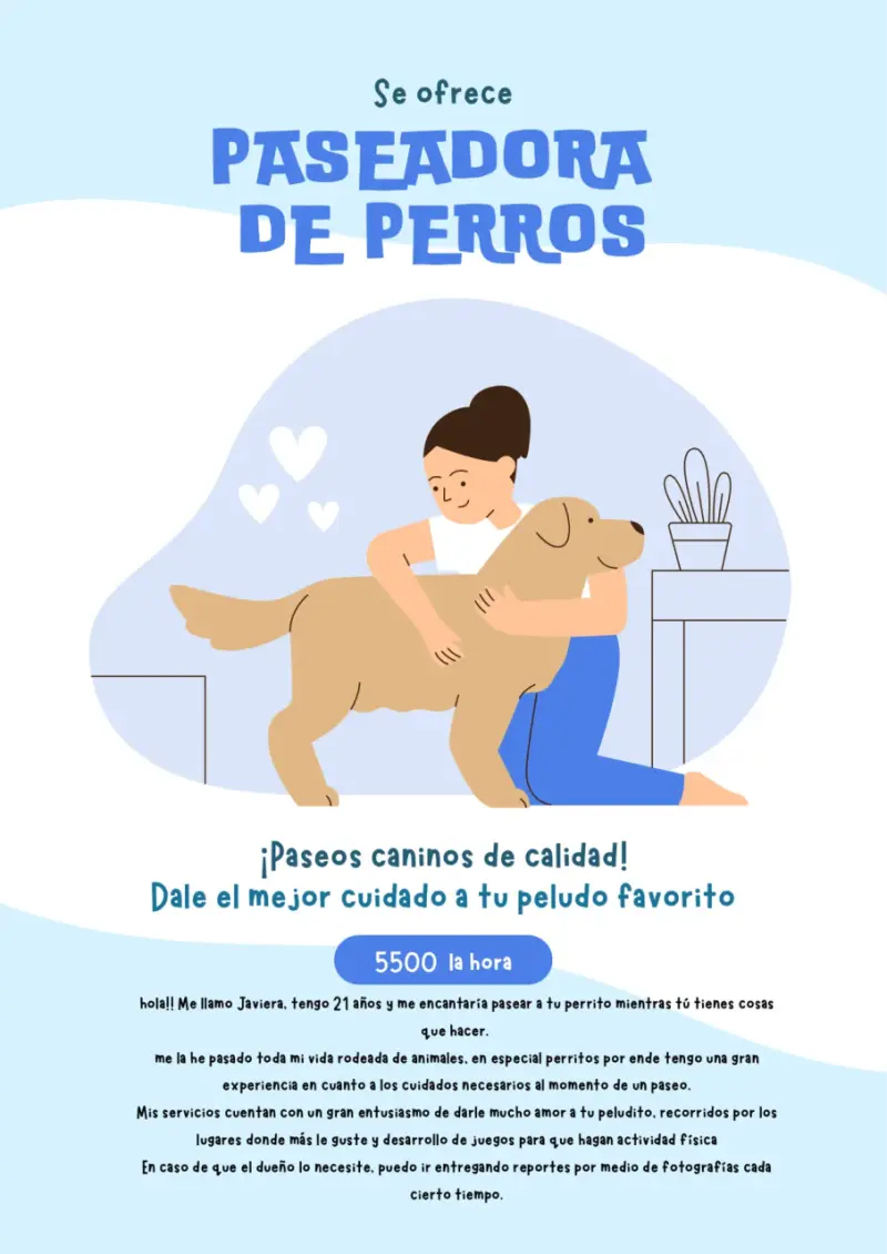 Servicio de paseo para perros con amor