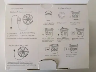 Mini Lavadora portátil  de ultrasonido  USB - miniatura 2