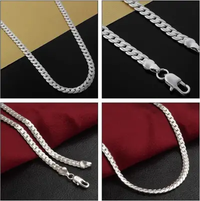 Cadena y Pulsera de Plata 925 estilo cubano - miniatura 4