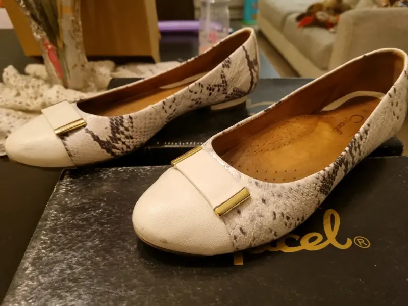 Zapatos planos de cuero con diseño de serpiente - 3