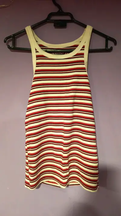 Polera sin mangas a rayas multicolor - miniatura 1