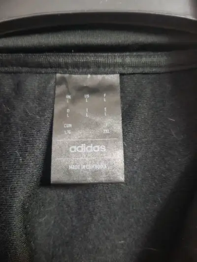 Polerón negro Adidas con cierre medio - miniatura 3
