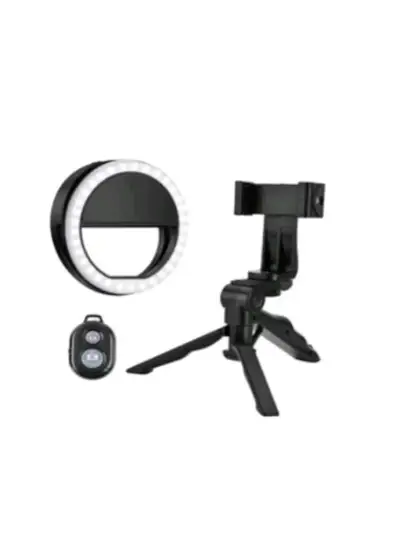 Aro de luz LED con trípode y control remoto - miniatura 1