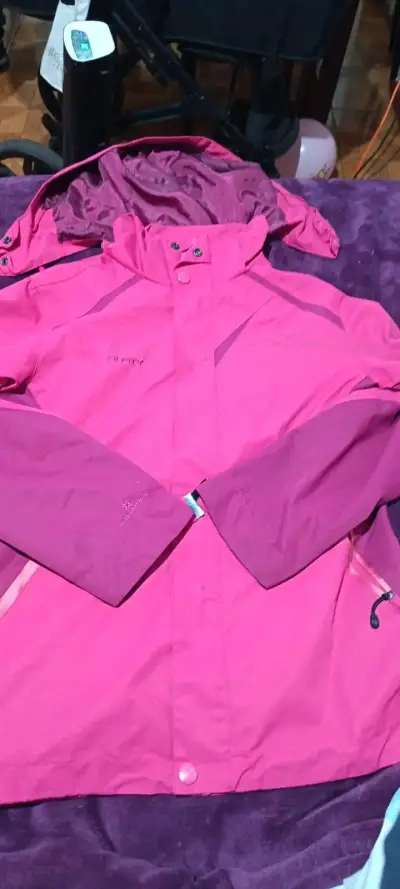 Chaqueta impermeable Rusty rosa para mujer - miniatura 3