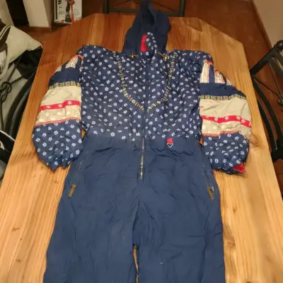 Enterito de nieve azul con capucha talla M - miniatura 2