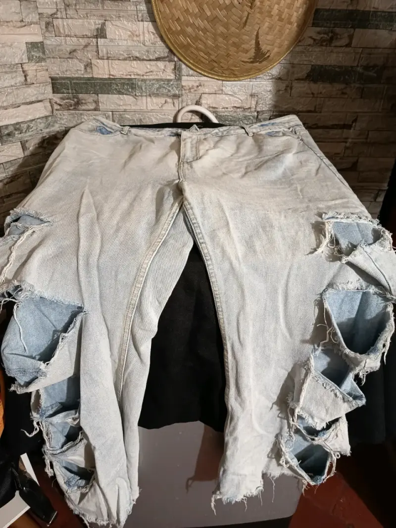 Jeans desgastados Sybilla para mujer, talla grande - 2